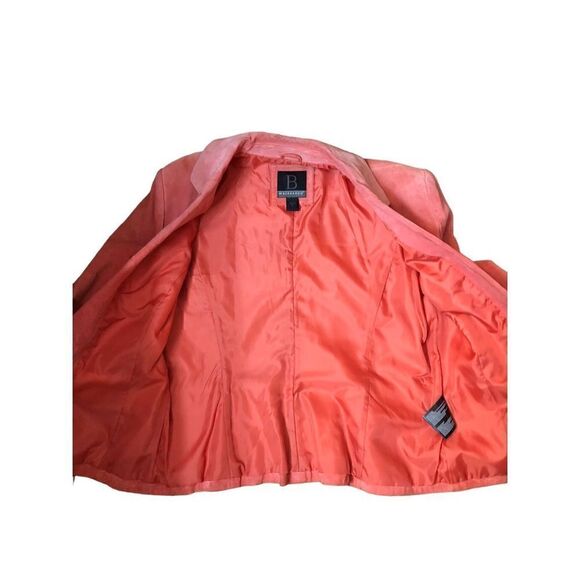 B by Bernado salmon suede vintage one button front closure jacket - Picture 7 of 11